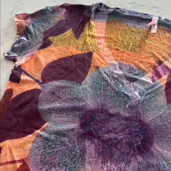 SPARKLE & FADE SIZE L~THIN LITE TEE HAWAIIAN T-SHIRT MAROON ORANGE FESTIVAL TOP - Picture 7 of 7